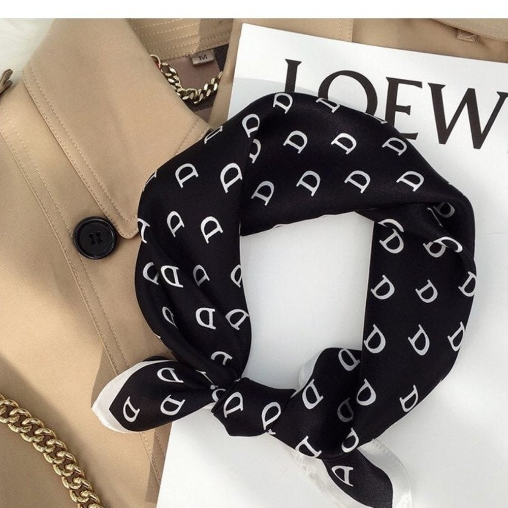 100% mulberry silk scarf, square scarf D